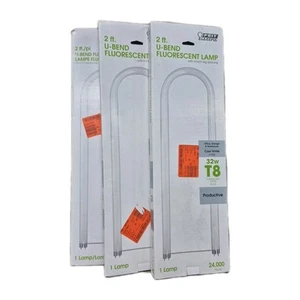 Feit Electric F32T8/841/U6 32W 4100K T8 U-Bend Fluorescent Bulb (Pack of 3) - Picture 1 of 2