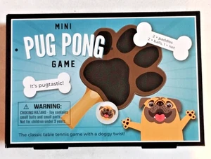 Mops Pong Mini Tischtennis Spiel 🏓🐶 - Neu in Box - lustiges Geschenk oder Schreibtischspiel! - Bild 1 von 5