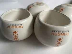 4 HUG MUG Hot Chocolate by the Bald Man Max Brenner Teardrop Cup Cocoa mugs - Picture 1 of 9