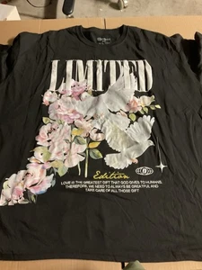 T-shirt nera colomba limitata 5xl - Foto 1 di 2