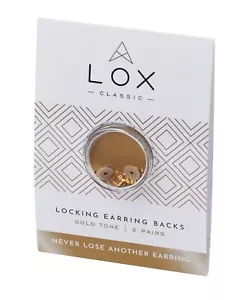 4 LOX Fermoir sécurisé Boucles d'oreille. Couleur Or. Garantie à vie - Imagen 1 de 20