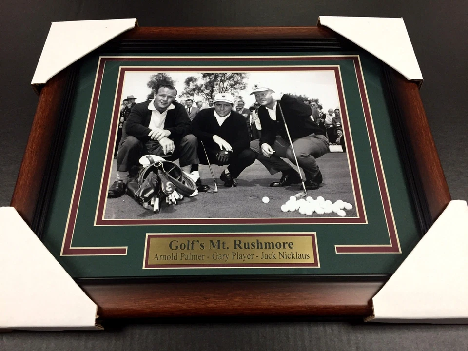 JUGADOR DE GOLF MT RUSHMORE ARNOLD PALMER JACK NICKLAUS GARY 8X10 #1 FOTO ENMARCADA  Foto 1 de 1