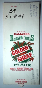 LARGE Vintage Paper Sack Bag - CAMARGO ROLLER MILLS, FLOUR, QUARRYVILLE PA  1989 - Picture 1 of 1
