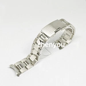 16 18 19 20 21 22 24 26 mm extremo curvo pulsera de metal correa de reloj de acero inoxidable - Imagen 1 de 11