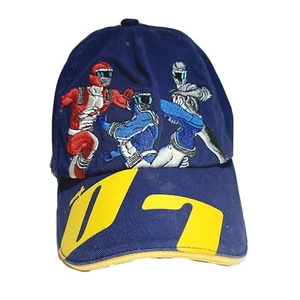 Disney Store Red Blue Black Power Rangers 07 Adjustable Dark Blue Cap Hat Sz S/M - Picture 1 of 9