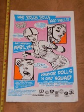 VINTAGE, ORIGINAL MAD ROLLIN' DOLLS - FLAT TRACK ROLLER DERBY 2007 FINALS POSTER