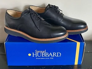 Samuel Hubbard Men's "Founder" Oxford Dress Shoe Black Leather Sz 10 M2100-048 - Picture 1 of 9