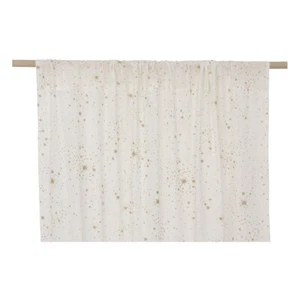little home John Lewis Stardust Blackout Curtain Gold & White 146x280cm - Picture 1 of 7