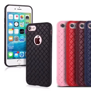 Slim Lattice Weave Silicone Soft TPU Phone Case For Apple iPhone XS X 7 6s Plus - Picture 1 of 11