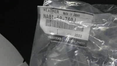 Genuine OEM Mazda NA01-59-760J Left Front Door Weatherstrip 90-97 Miata US STOCK - Image 1 of 2