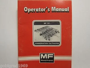 Manual de Operadores de Cultivador de Conservación Massey Ferguson MF 151 OEM Más Listado - Imagen 1 de 3