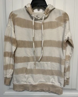Sudadera con capucha True Craft Tie Dye a rayas para mujer talla pequeña caqui/crema Foto 1 de 4