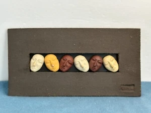 Wall Hanging Hand Made Ceramic Decoration Faces In The Window Manolis Patramanis - Picture 1 of 9