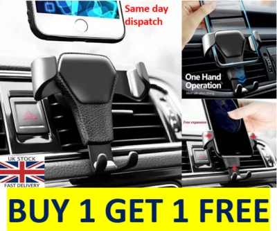 Universal Mobile Car Phone Holder Air Vent Gravity Design Mount Cradle Stand UK - Image 1 of 4