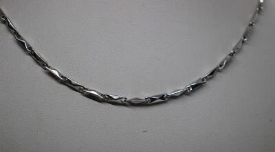 COLLANA UOMO CHICCHI ARGENTO RETTANGOLARI MM 3x11  CM 60 SPORTIVA EXPLOIT - Immagine 1 di 4