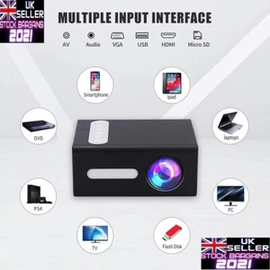 Mini LED Projector for Mobile Devices Supports USB HDMI TF AV 3.5mm Jack (J664) - Picture 1 of 7