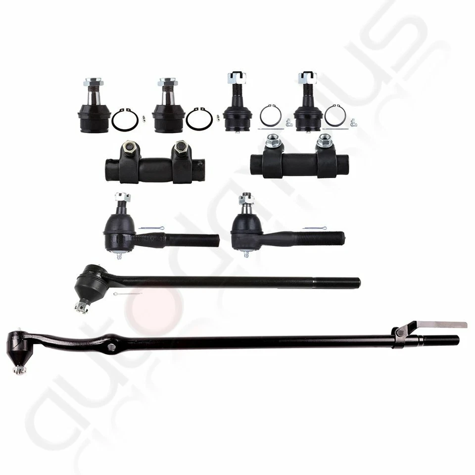 10Pcs Front Suspension Ball Joints Tie Rod Kit For 1980-96 Ford F-150 Bronco 4WD - Image 1 of 4