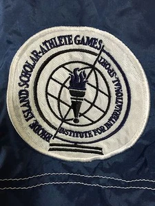 Chaqueta de Colección Rhode Island Scholar Atleta Rompevientos Deporte Azul Rojo - Imagen 1 de 10