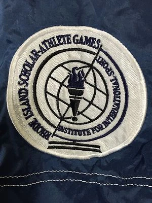Vintage Rhode Island Scholar Athlete Games Jacket Windbreaker Sport Blue Red - Image 1 of 4