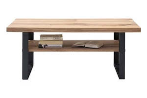 Couchtisch Wohnzimmertisch Sofatisch Beistelltisch Eiche Metall 115 x 65 cm - Bild 1 von 2