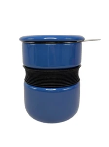 FORLIFE Curve Asian Style Tea Cup | With Infuser and Lid | 12 oz | BLUE - Picture 1 of 6