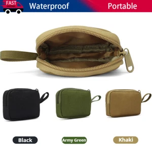 Men Tactical Molle Wallet EDC Zipper Small Waterproof Portable Keychain Pouch - Picture 1 of 13