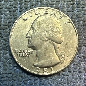 DDO 1981-P 25C Washington Quarter Machine Doubling Strike Error! Reverse - Picture 1 of 16