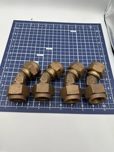 A.Y. McDonald Coupling 3/4” CTS x Flare Eighth Bend Brass NL Water Fittings 4ct - Picture 1 of 12