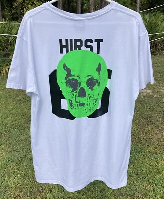 ОГРАНИЧЕННЫЙ DAMIEN HIRST футболка зеленый череп печать капсулы коллекции размер большой - Изображение 1 из 4