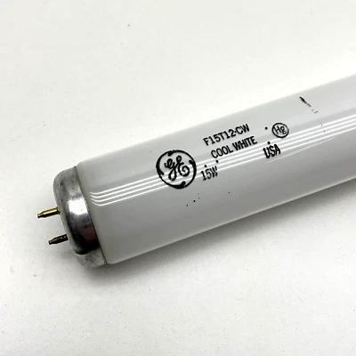 (4-Pack) GE F15T12/CW Fluorescent 15W 18" Lamp Light Bulb Cool White Made in USA - Image 1 of 4