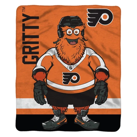Sleep Squad Philadelphia Flyers Gritty 60" x 80" Raschel Plush Blanket Cover