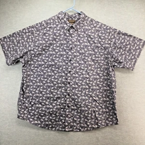 Ariat Hawaii Knopfleiste Kurzarm Herren 3XL grau Palmen - Bild 1 von 8