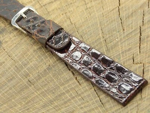 JB Champion Vintage Crocodile w Silver Tone Buckle 19mm NOS Unused Watch Band - Picture 1 of 4