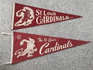 Vintage St. Louis Cardinals 1960’S Pennant NFL, Lot of Two, Original - Picture 1 of 10