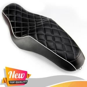 2-Up Seat Passenger Driver Diamond For Harley Sportster 2005-2020 2006 2007 2008 - Picture 1 of 12