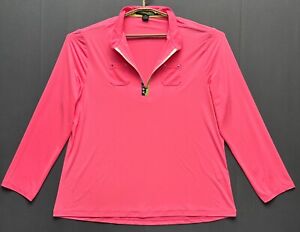 Sunsense Top Womens XXL Pink 1/4 Zip Jamie Sadock Golf Pullover Long Sleeve 2XL