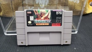 AUTHENTIC ROMANCE OF THE THREE KINGDOMS IV WALL FIRE SUPER NINTENDO VIDEO GAME - Picture 1 of 6