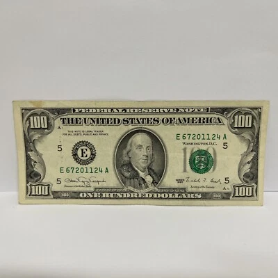 Series 1990 US One Hundred Dollar Bill $100 Richmond ~ E 67201124 A - Image 1 of 4