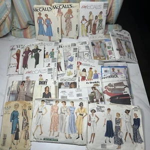 Lot of 26 Used Patterns Some Vintage Vogue McCalls New Look Simplicity - Picture 1 of 5