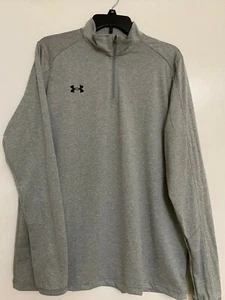 Under Armour Men's Locker Long Sleeve 1/4 Zip Tee Gray T-Shirt Size L NWT - Picture 1 of 2