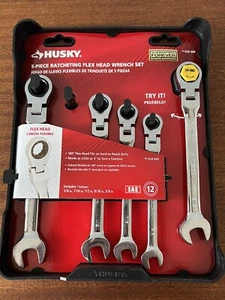 Husky HFRW5PCSAE SAE Flex Spezialeinsätze Kombination Schraubenschlüssel Set - 5 Stück - Bild 1 von 8