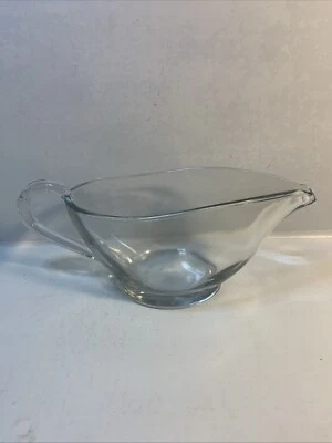 Clear Glass Anchor Hocking Gravy Boat  1043  Perfect Shape!!! - Image 1 of 4