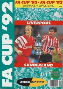 LIVERPOOL V SUNDERLAND ~ FA CUP FINAL 1992 ~ 130 PAGE SOUVENIR MAGAZINE - Picture 1 of 1