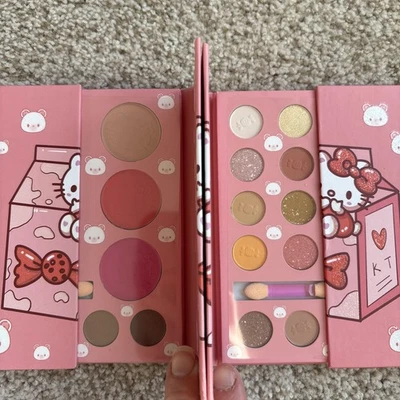 НОВЫЙ лот из 2 Kawaii HELLO KITTY тени и румяна макияж палитра наборы подарки - Изображение 1 из 4