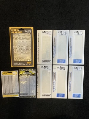 9 Packs MiniBetter Letter C-Thru Graphics Dry Transfer/Woodland Scenics K2 - Image 1 of 4