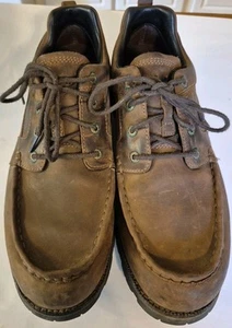 LL BEAN Brown East Point Shoes Rugged English Moc Sz 12W TEK Waterproof Travel - Picture 1 of 12