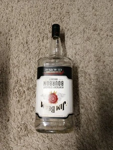 Jim Beam 4,5 Liter Glasflasche Leer Gedrehtes Label Sammler Inklusive Verschluss - Bild 1 von 3