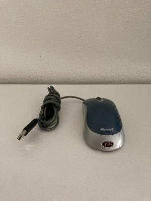 Microsoft Optical Mouse Blue USB And PS/2 Compatible X08 72983 - TESTED WORKS - Image 1 of 4