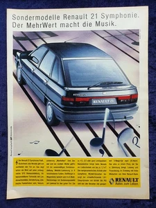 Renault 21 Symphonie, originale Werbung aus 1990 - Bild 1 von 1