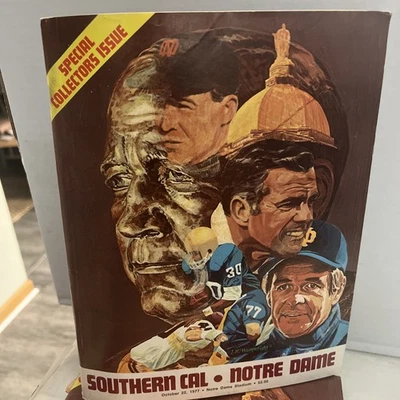 1977 Southern Cal vs Notre Dame College Football Program-Rare - Image 1 of 4